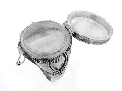 Sterling Silver Sun Face Poison Box Prayer Ring: 10