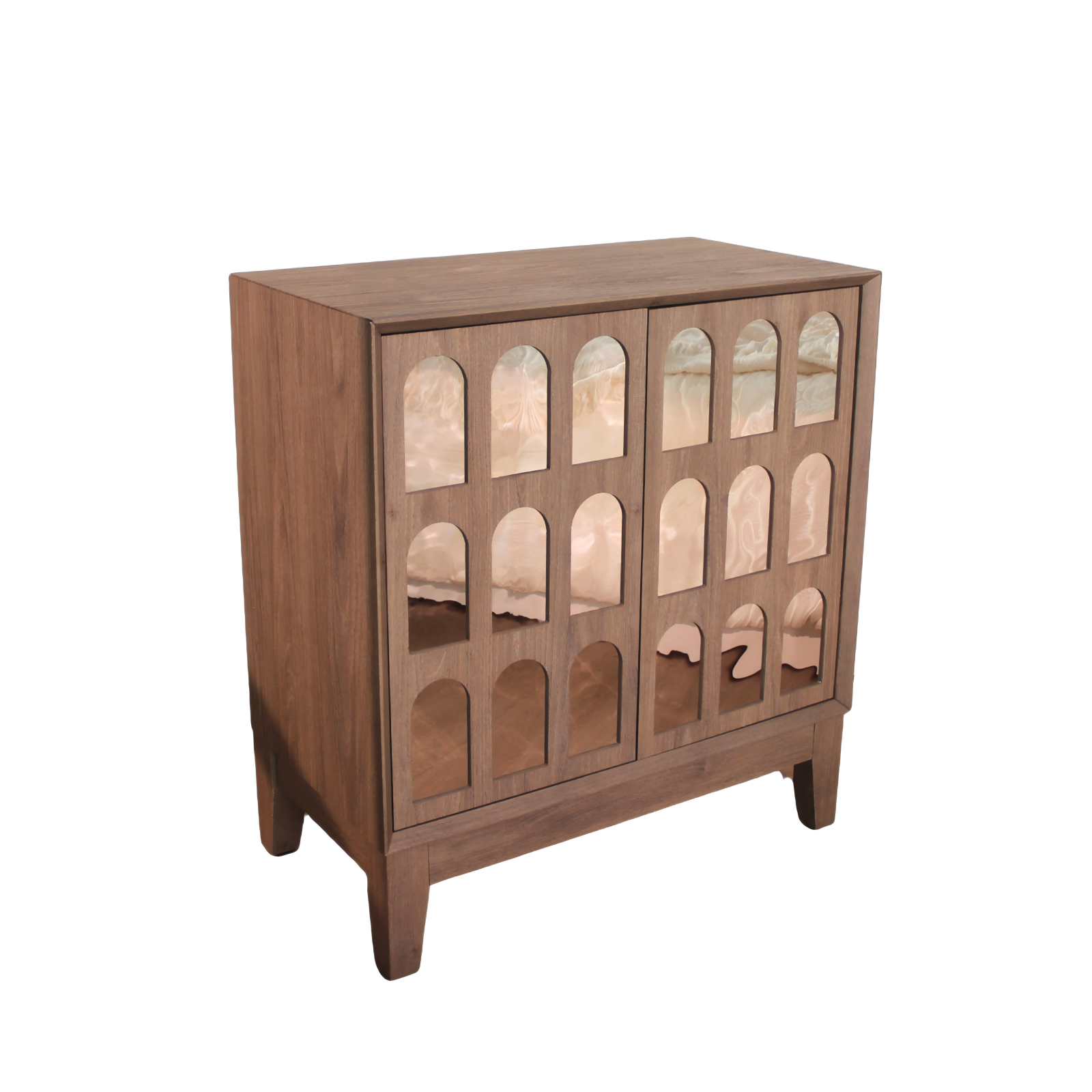 Mid-Century Boho Sideboard Buffet with Doors & Shelves: Default