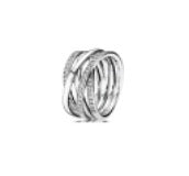 9 54mm/US Size 7 925 Sterling Silver Artificial Diamond Round Rings