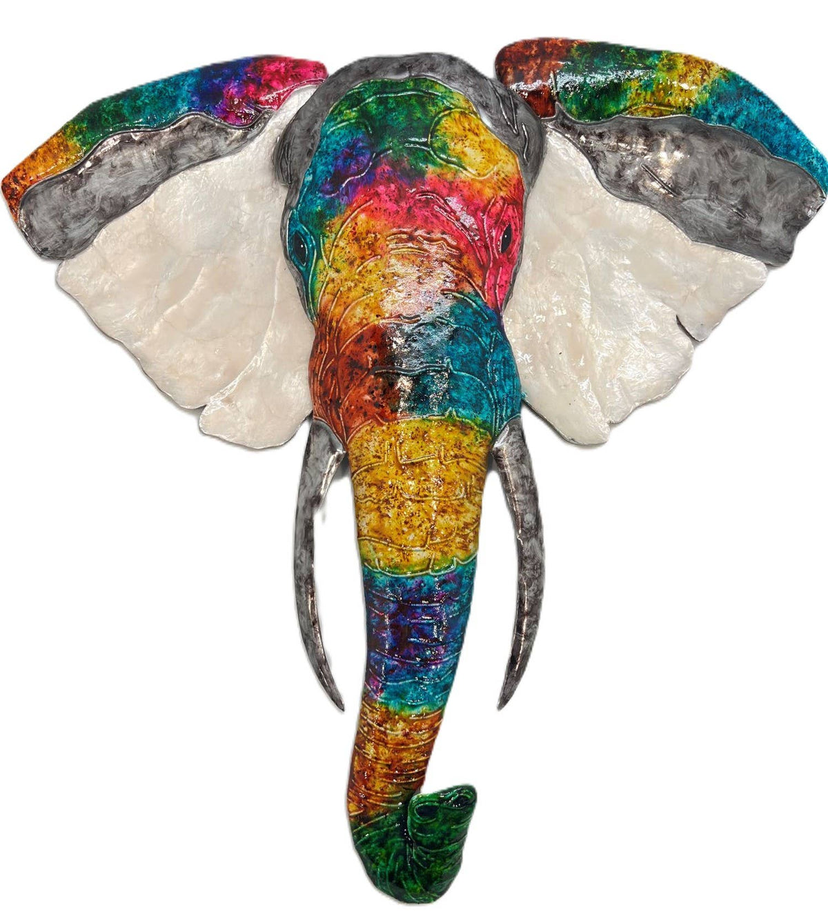 Multi White Elegance Wall Décor - Elephant-MWE-23E