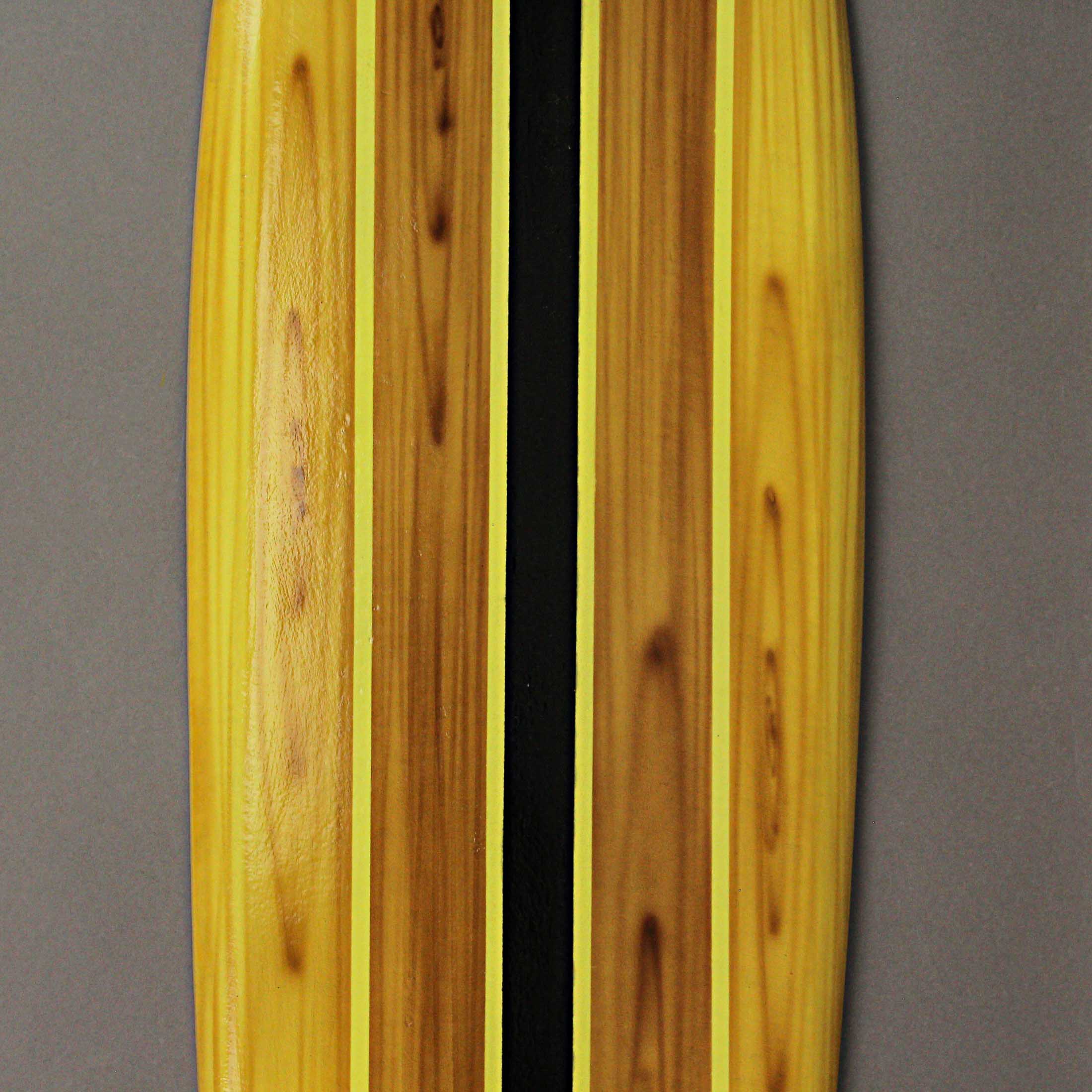 Striped Wooden Surfboard Wall Hanging 39 inch Natural