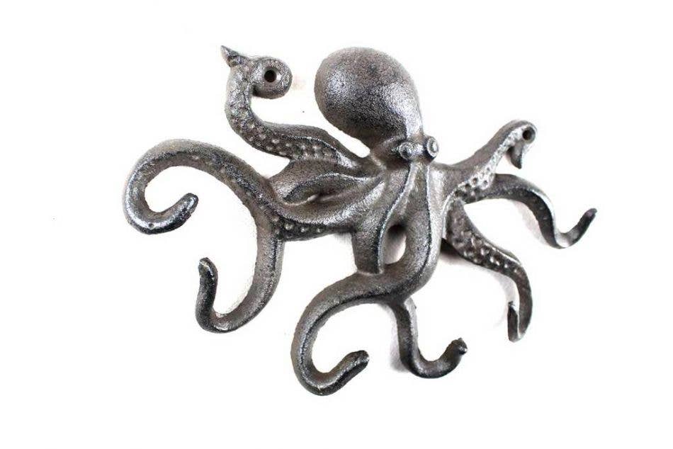 Cast Iron Octopus Hook 11"