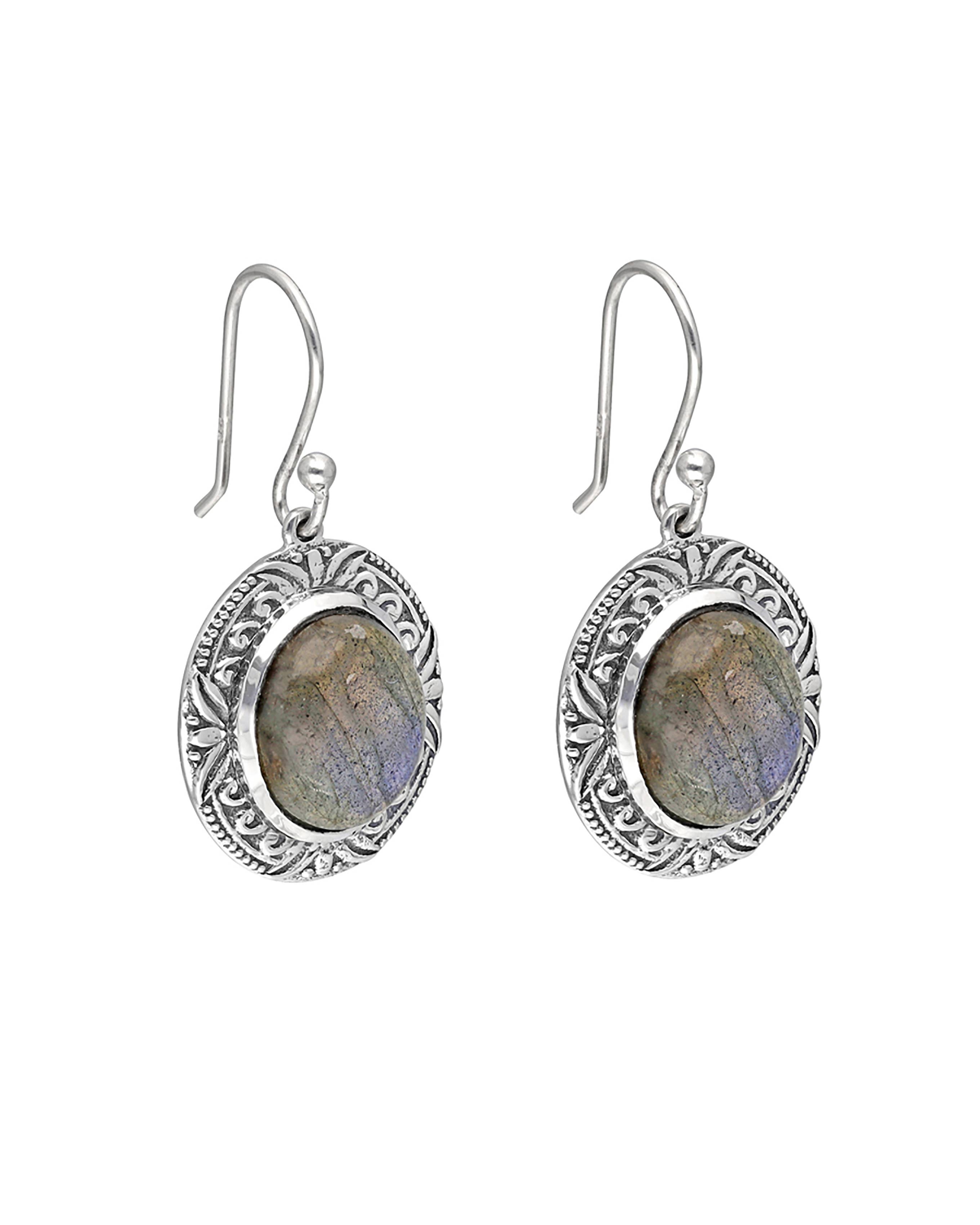 Sterling Silver Labradorite Gemstone Earring