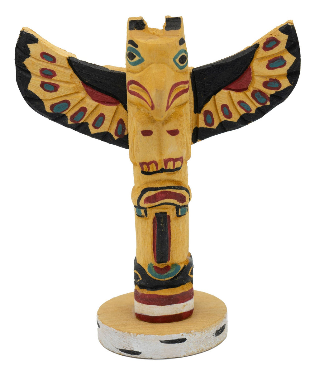 Hand Carved Wooden Totems: Style 4
