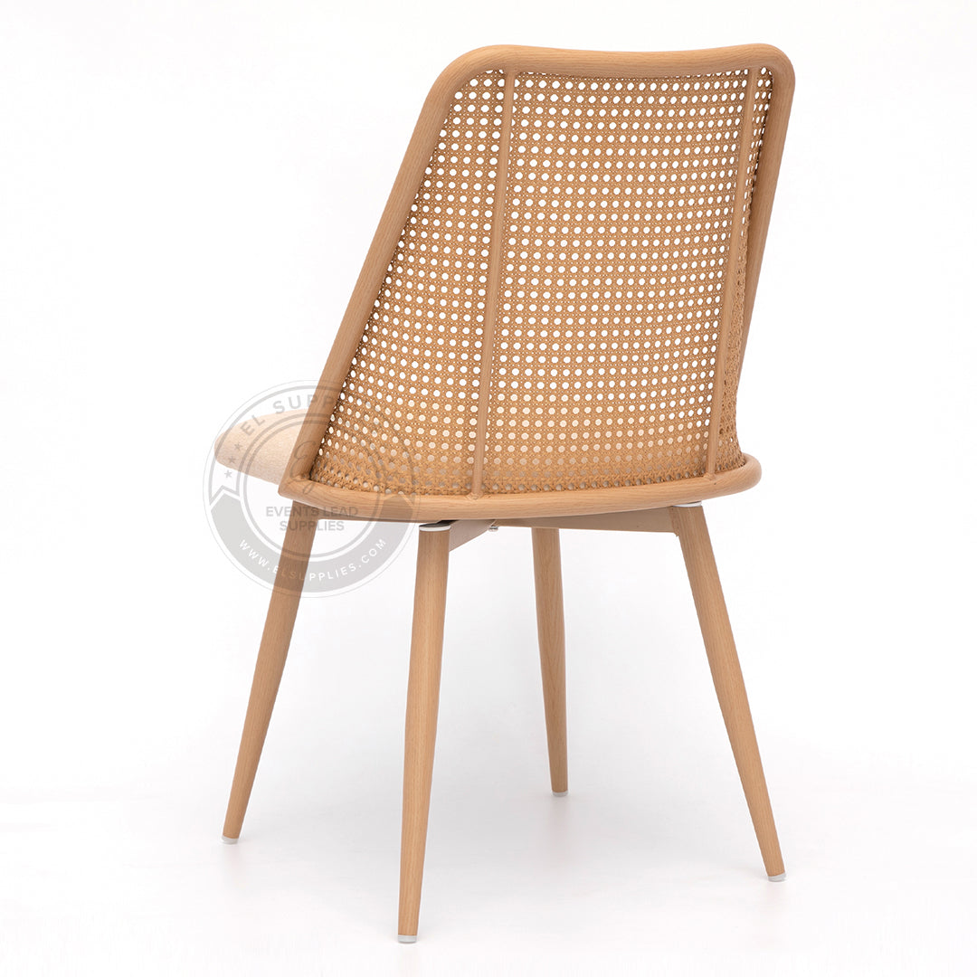 FEZ Beige Rattan Swivel Dining Chair