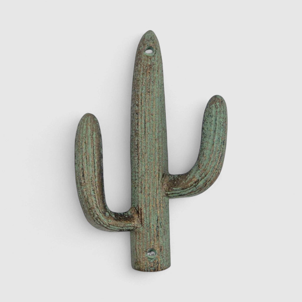Desert-Inspired Cast Iron Cactus Hook, Southwestern Wall Decor Accent