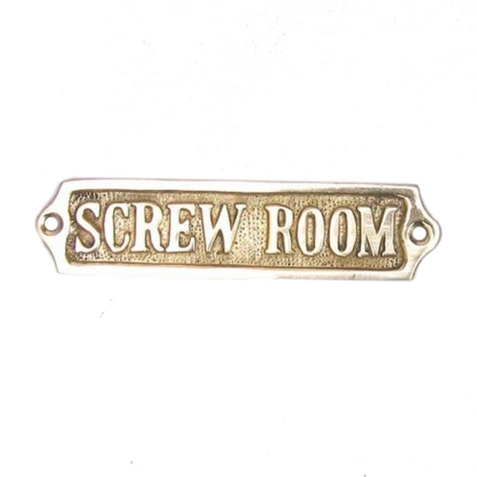 Brass Screw Room Sign 5"