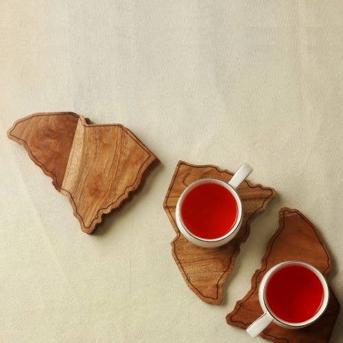 STATE PRIDE - Wooden SC Coasters, Set of 4