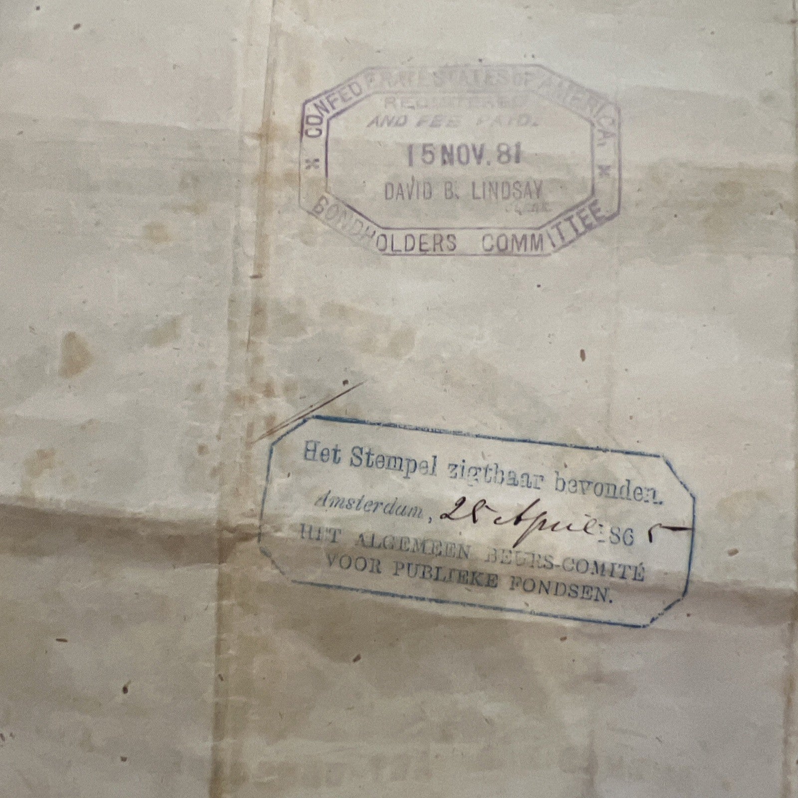 Confederate States Of America $1,000 Bond