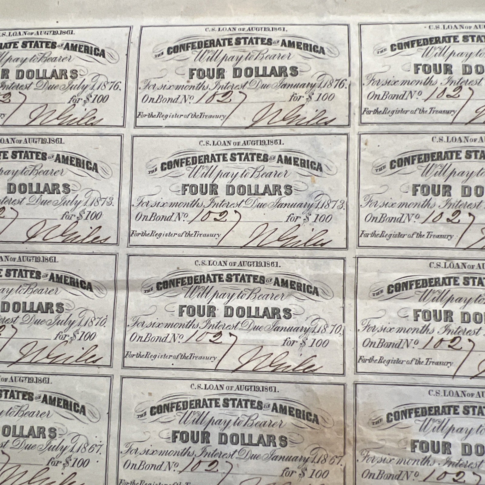 Confederate States Of America $100 