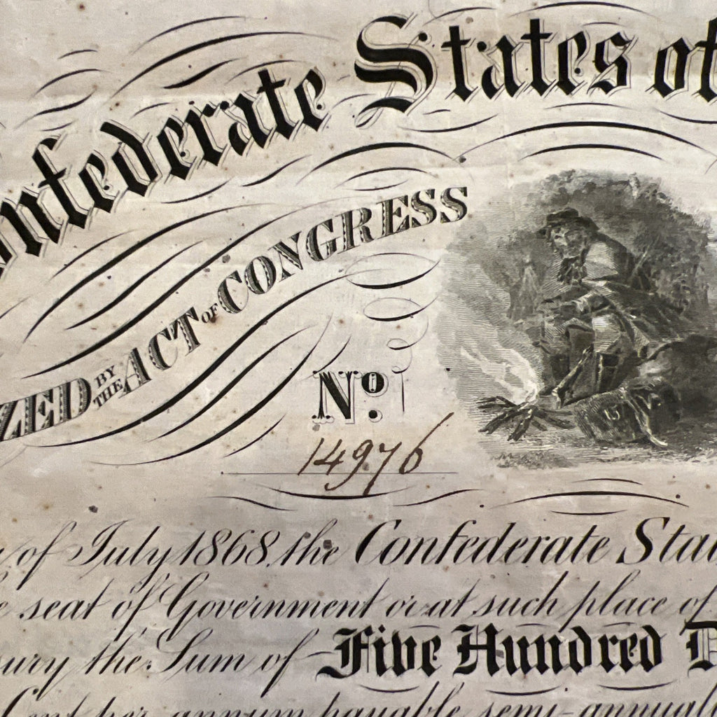 Confederate States Of America Bond $500