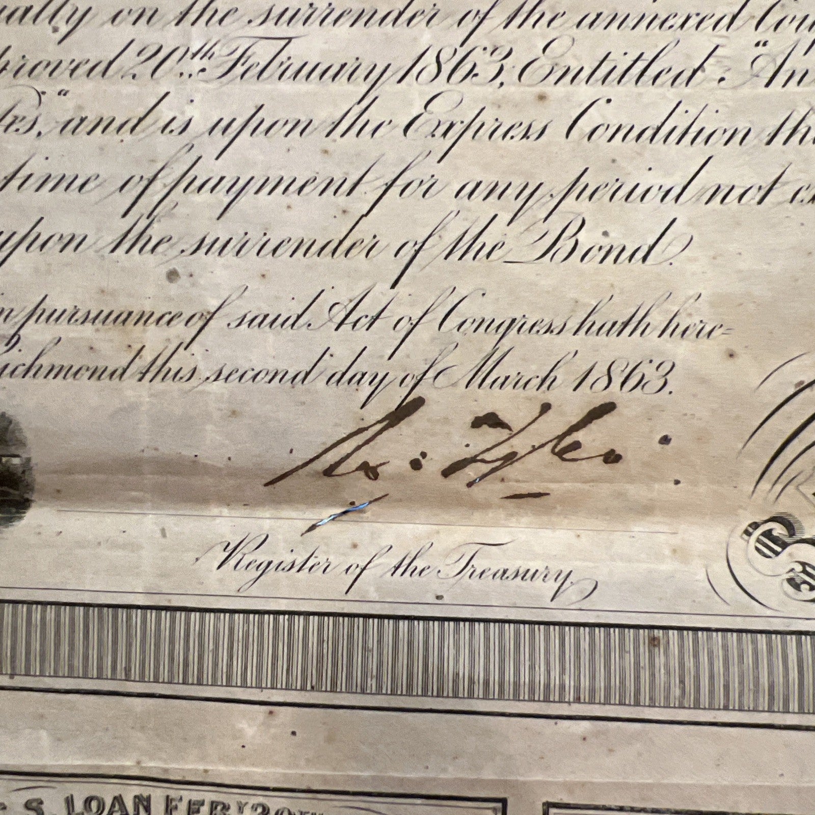 Confederate States Of America Bond $500