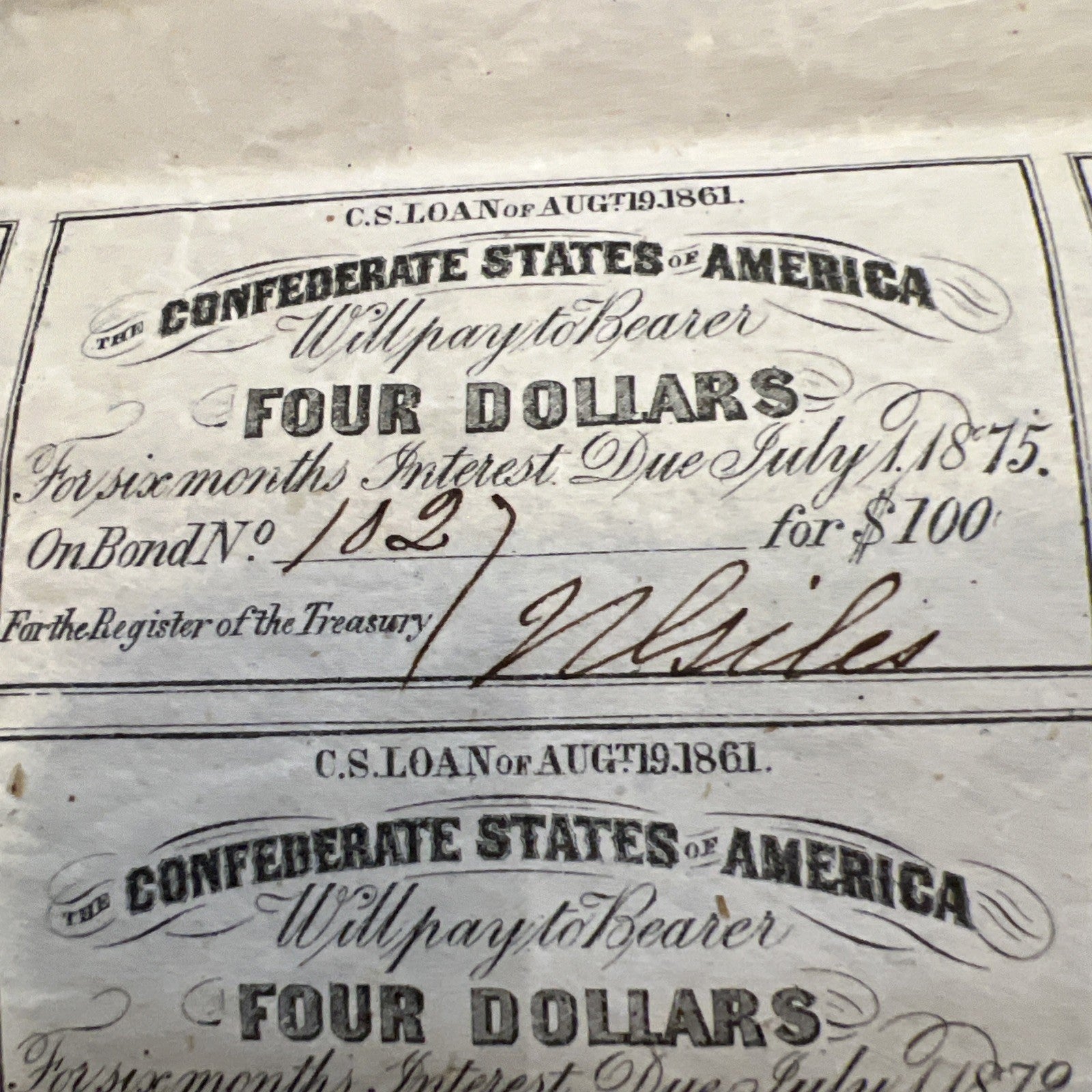 Confederate States Of America $100 