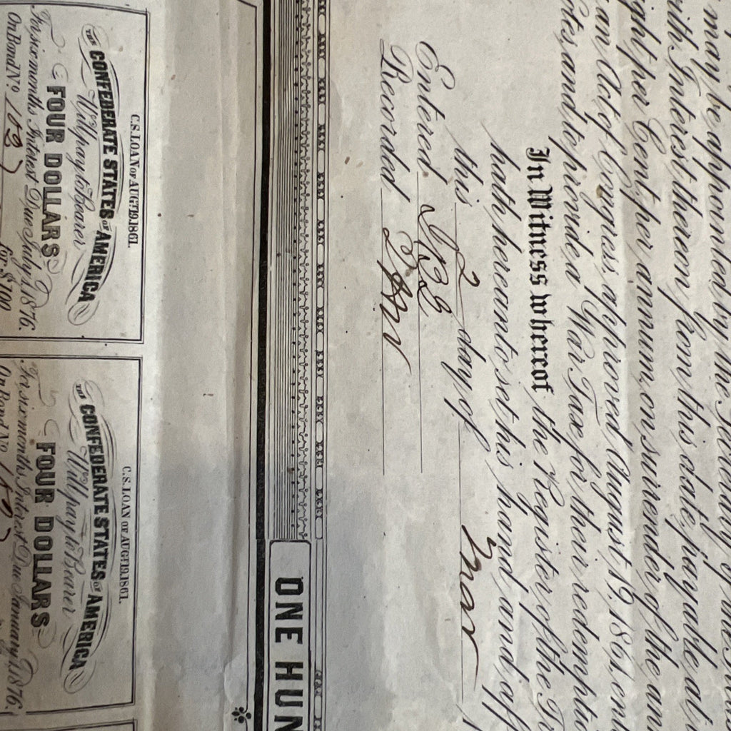 Confederate States Of America $100 