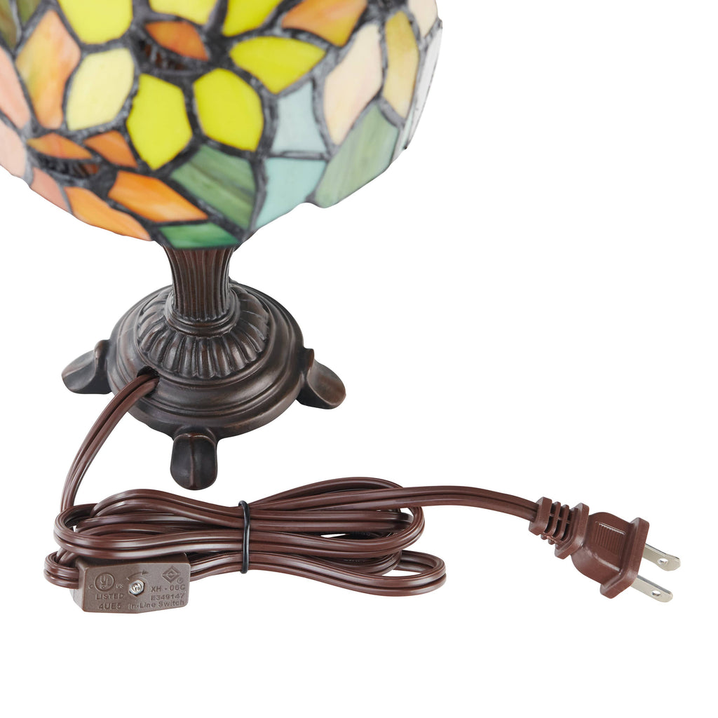 12" Sunflower Blossoms Tiffany Candlestick Accent Lamp