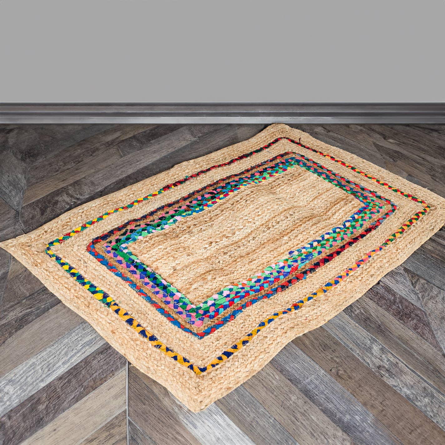 Eco Jute Border Rectangular Rug