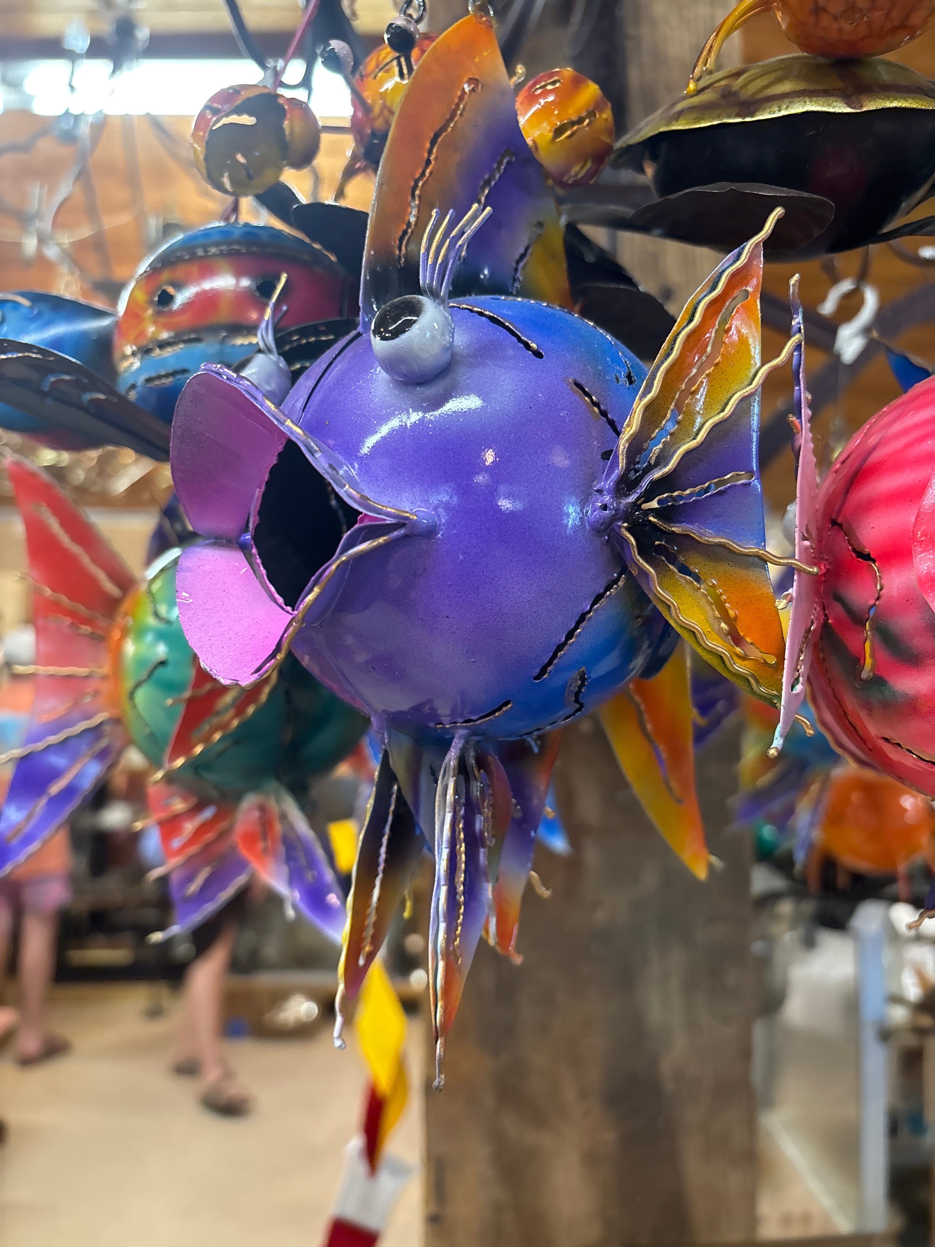 Large Metal Tea LIght Fish