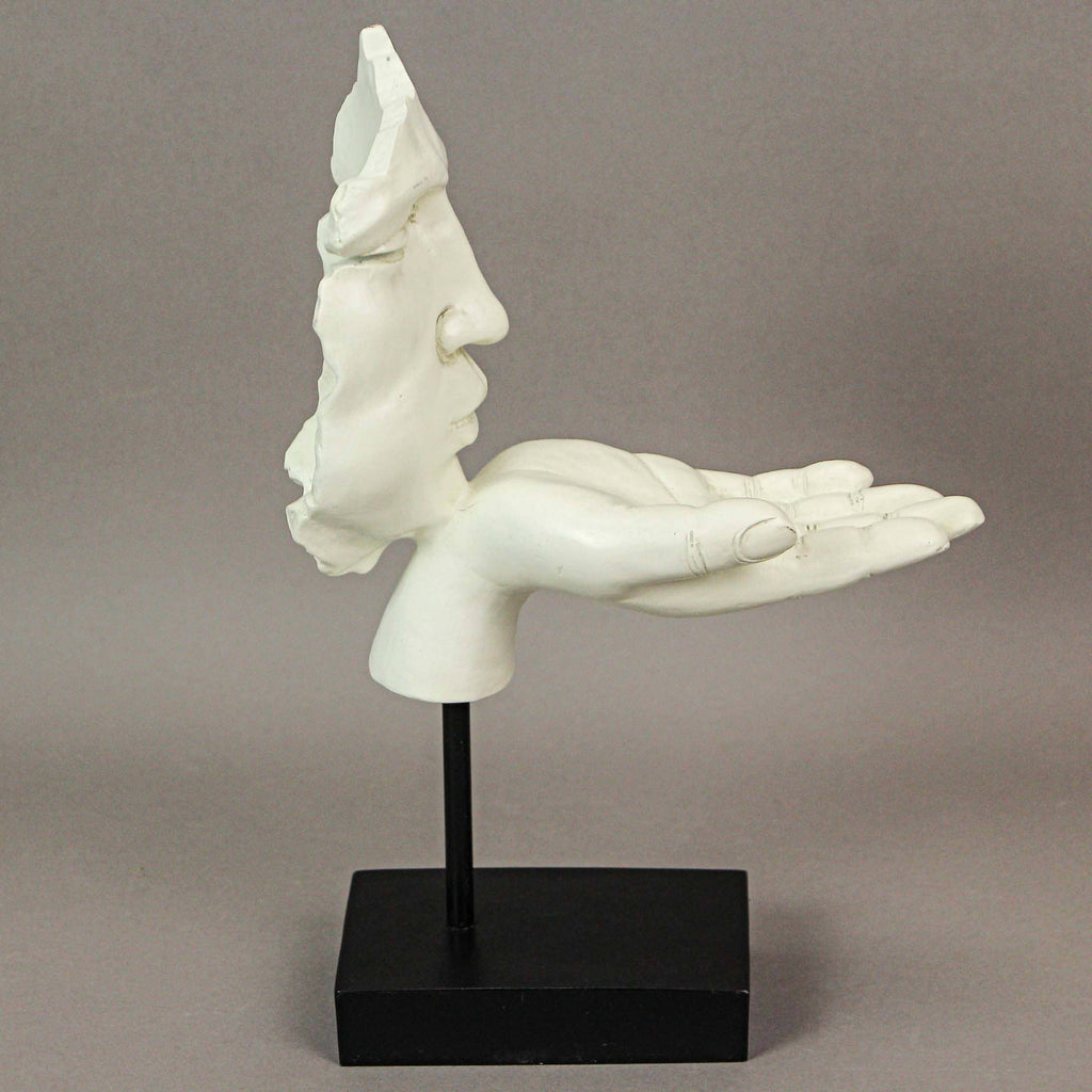 12in Resin Blowing A Kiss Decorative Sculpture W/Museum Base