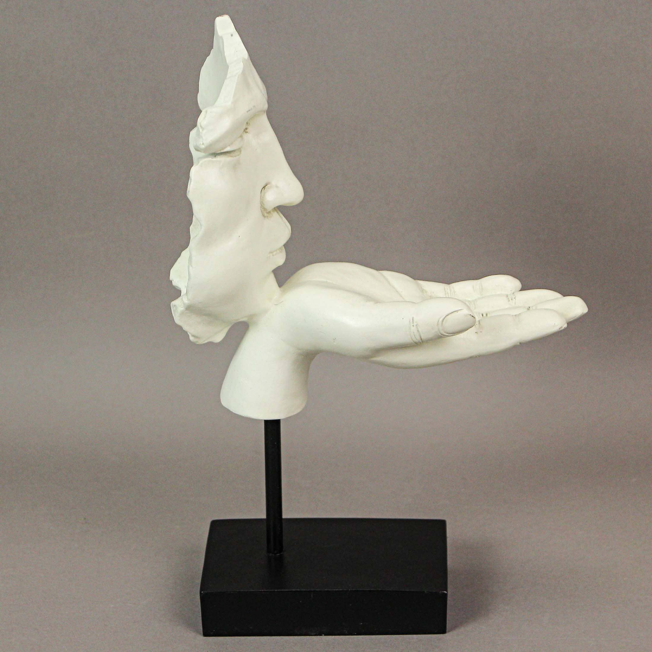 12in Resin Blowing A Kiss Decorative Sculpture W/Museum Base