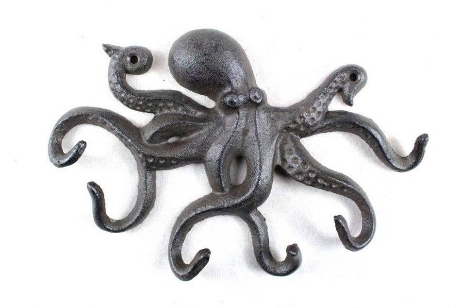 Cast Iron Octopus Hook 11"