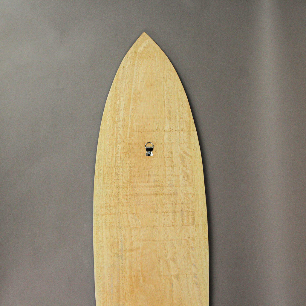 Striped Wooden Surfboard Wall Hanging 39 inch Blue