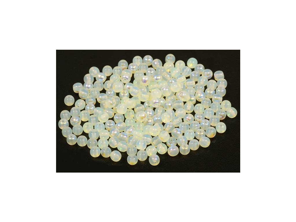 Round Pressed Beads, 81000 AB, Glass, Czech Republic