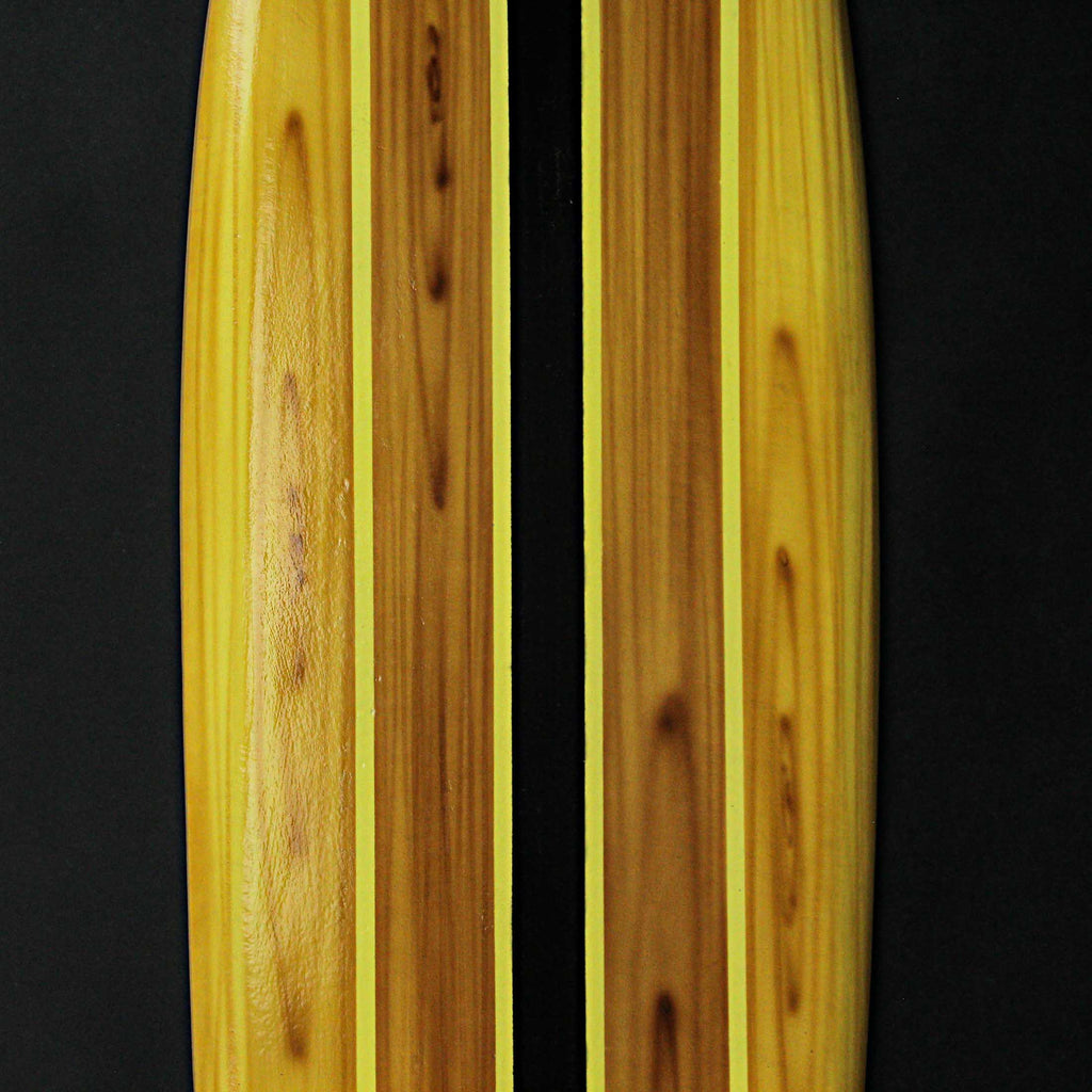 Striped Wooden Surfboard Wall Hanging 39 inch Natural