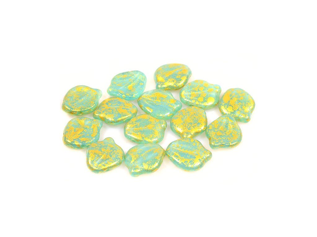 Pressed Beads Heart Leaf, 61100 56902, Glass, Czech Republic