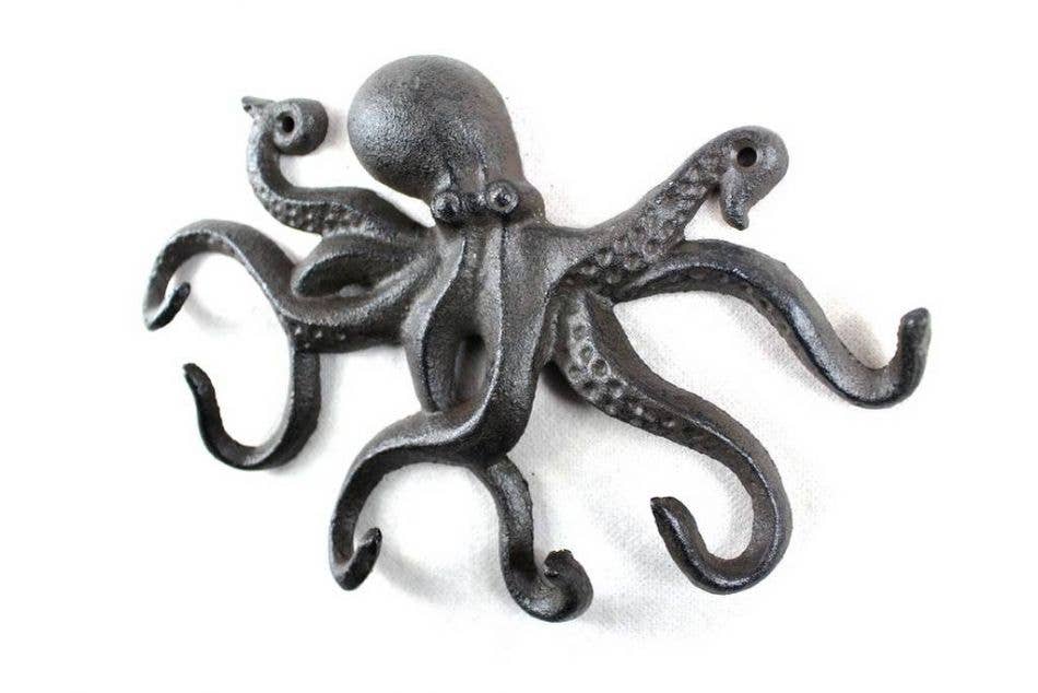 Cast Iron Octopus Hook 11"