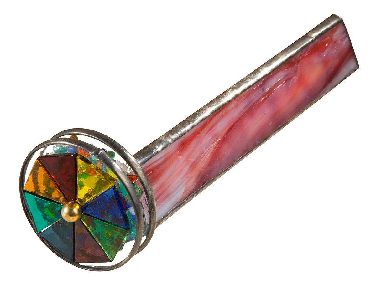 KAL 107 Red/White Opal Kaleidoscope - Double  Wheel