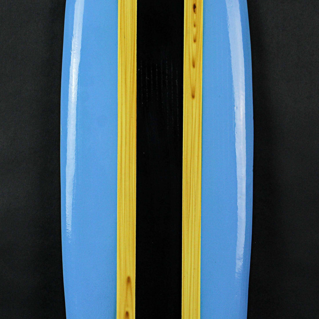 Striped Wooden Surfboard Wall Hanging 39 inch Blue