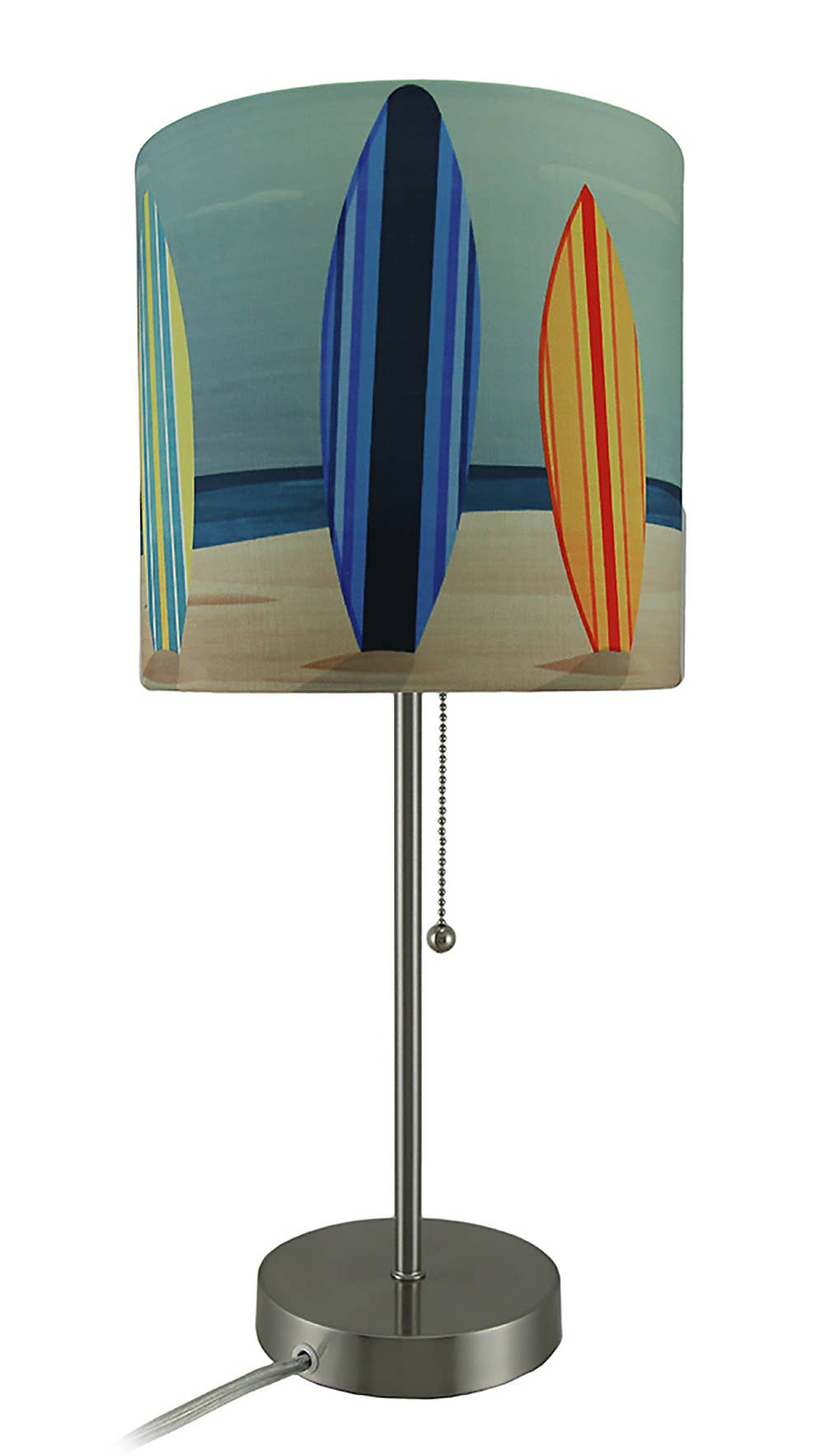 Surfboard Beach Stainless Steel Accent Lamp Decorative Shade