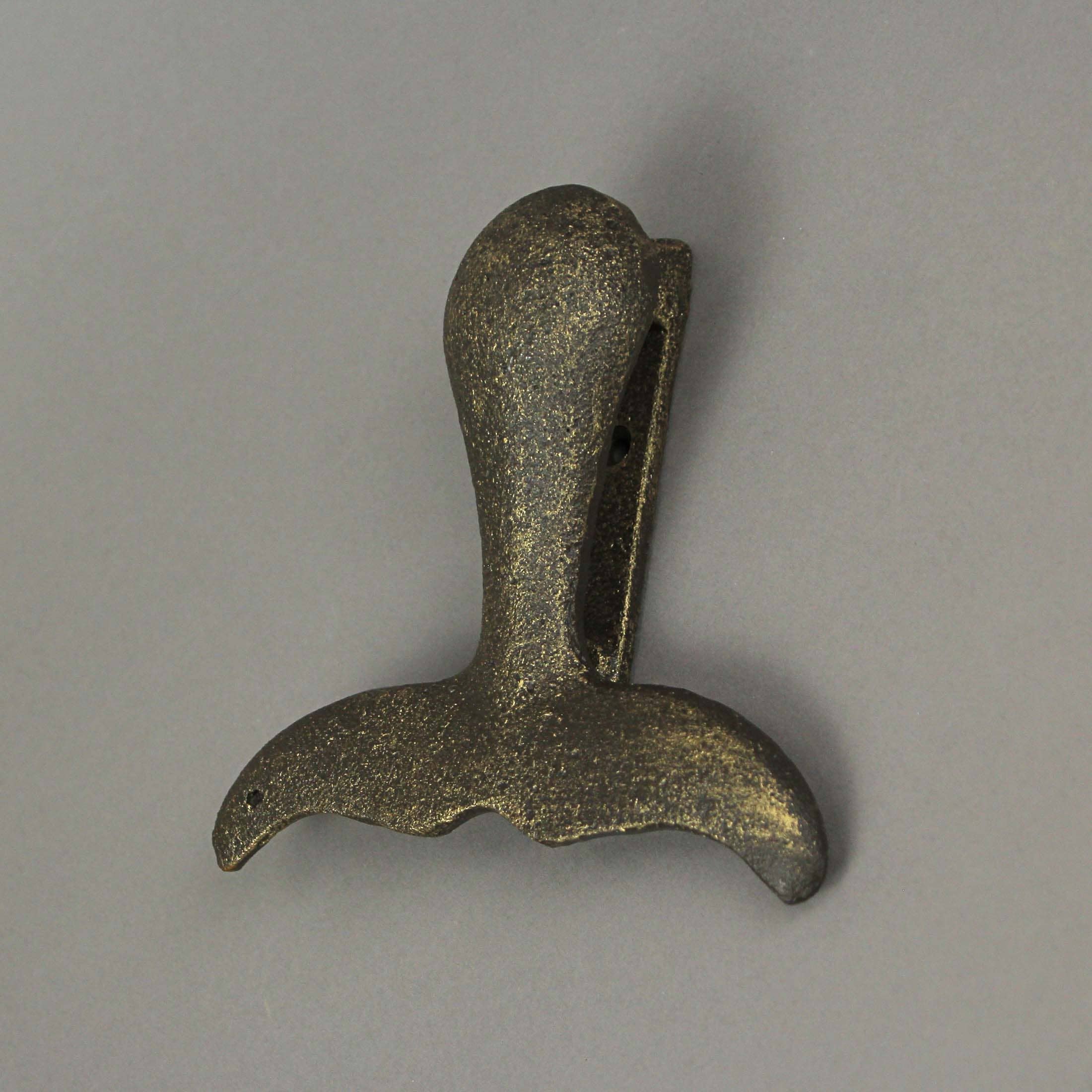 Cast Iron Whale Tail Door Knocker - Bronze