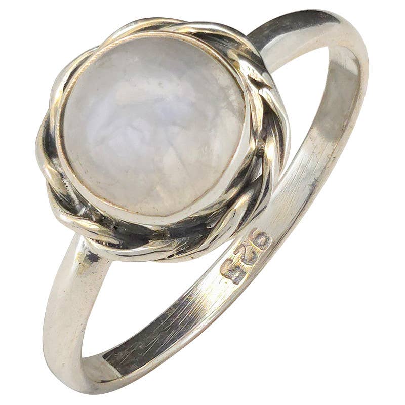 Moonstone Sterling Silver Ring: 7