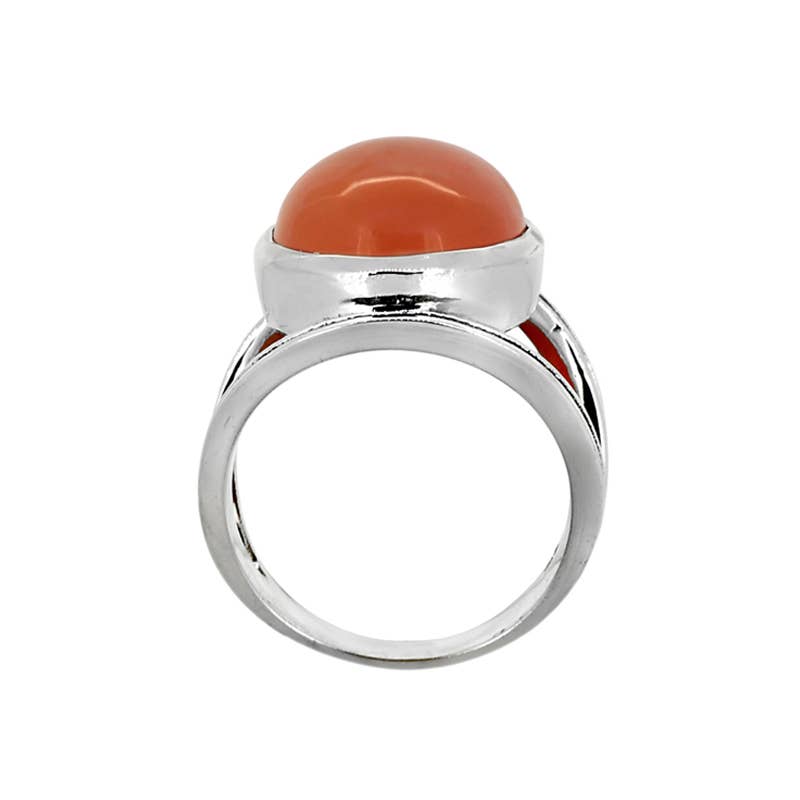 925 Silver Carnelian Emberline Crest Statement Ring: 8