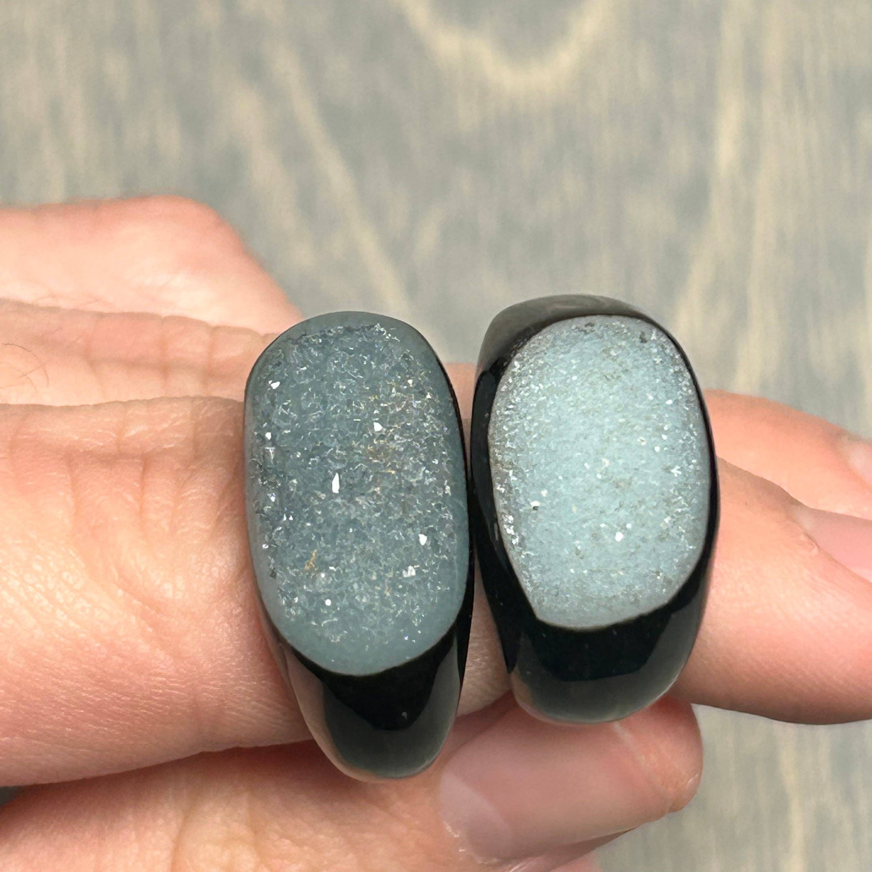 Raw Druzy Onyx Ring – Natural Stone Statement Jewelry