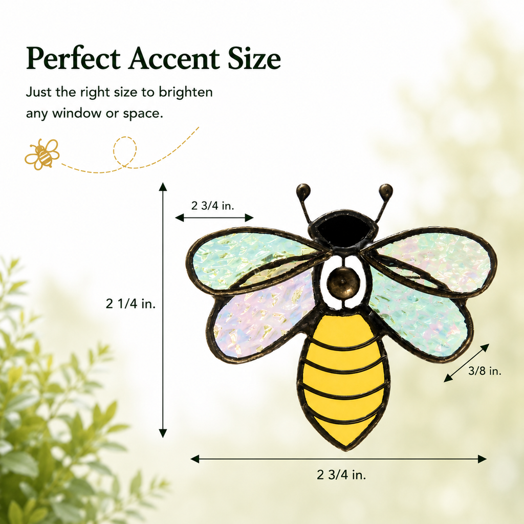 Stained Glass Suncatcher Bee | J Devlin Art Ornament