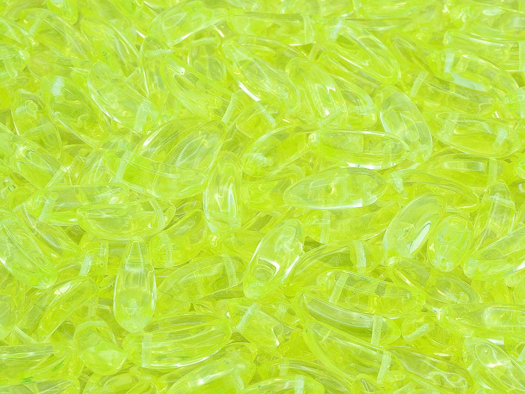 Banana Beads, Transparent Yellow (80130), Glass, Czech Republic