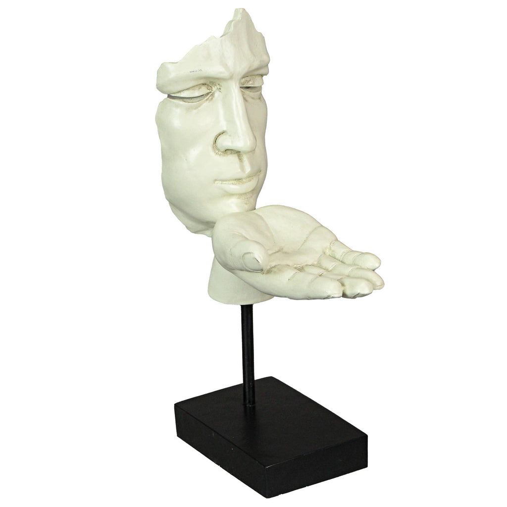 12in Resin Blowing A Kiss Decorative Sculpture W/Museum Base