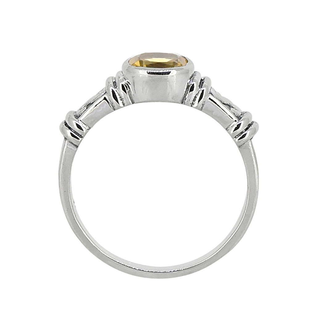 925 Silver Citrine Gemstone Solitaire Ring: 10