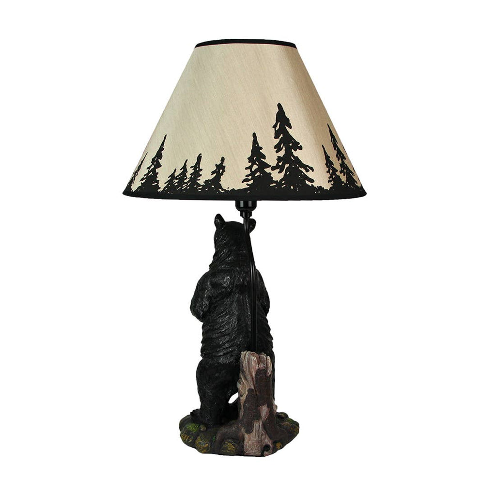 Standing Grizzly Bear Table Resin Lamp Forest Shade
