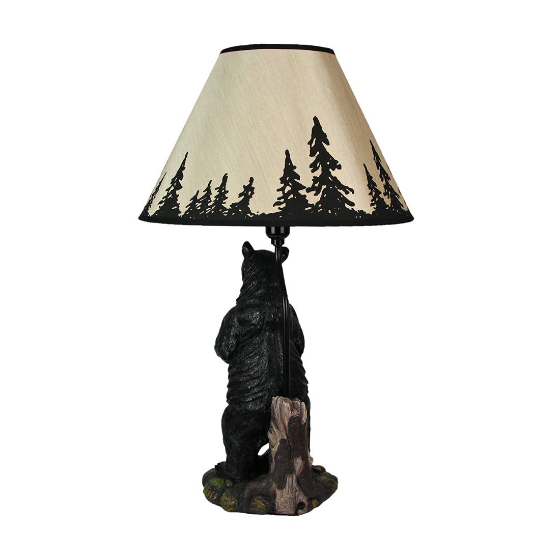 Standing Grizzly Bear Table Resin Lamp Forest Shade