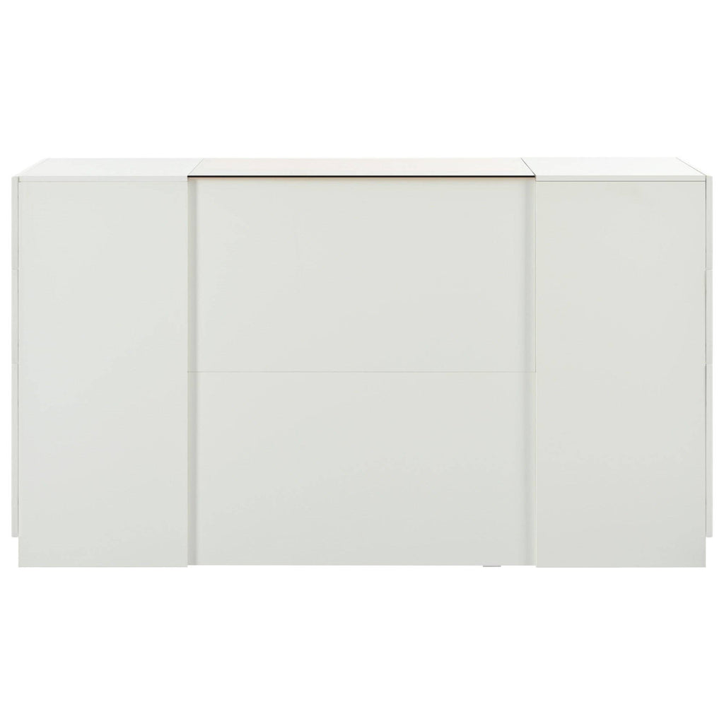 Modern Luxury Island Vanity Dresser with Glass Top&6 Drawer: Default