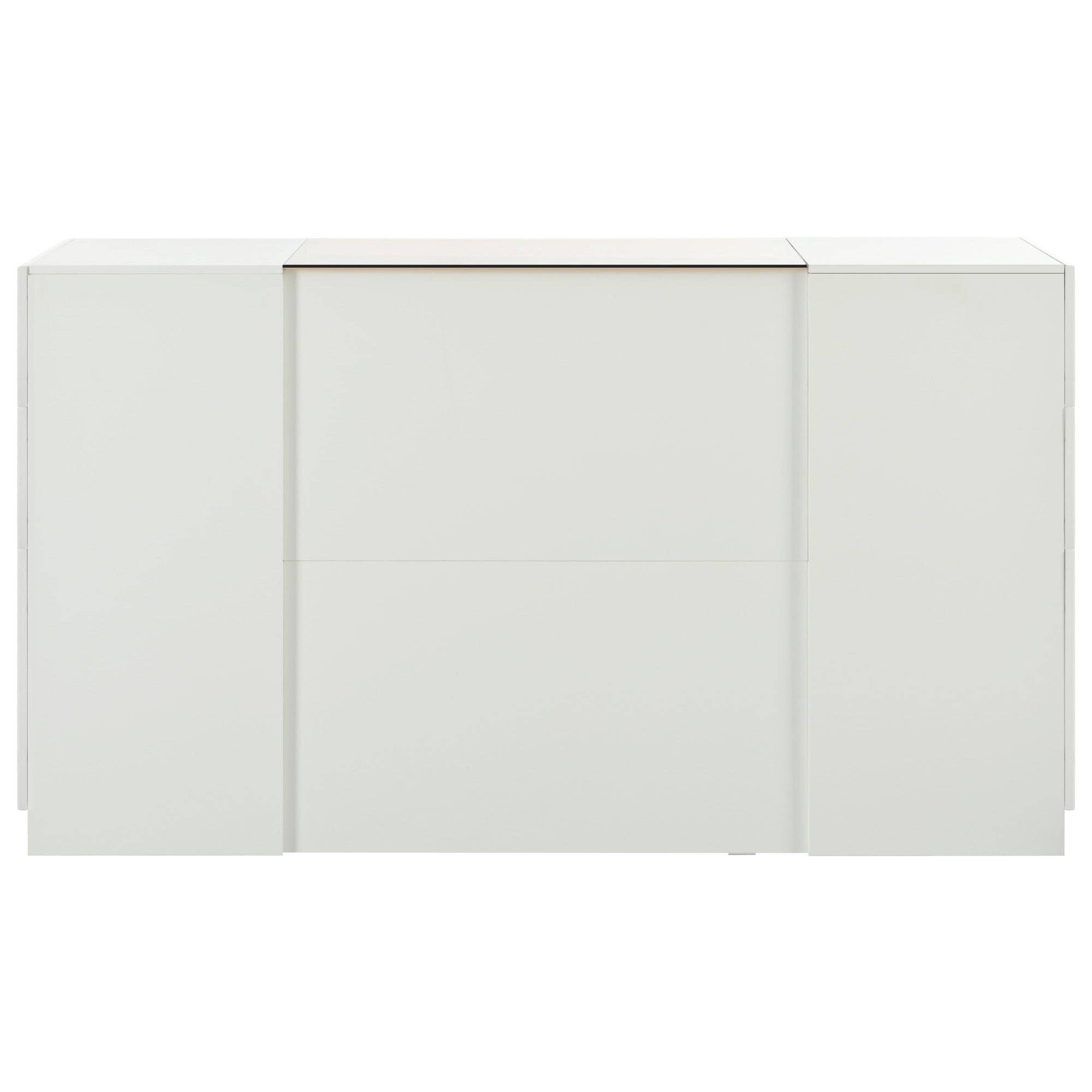 Modern Luxury Island Vanity Dresser with Glass Top&6 Drawer: Default