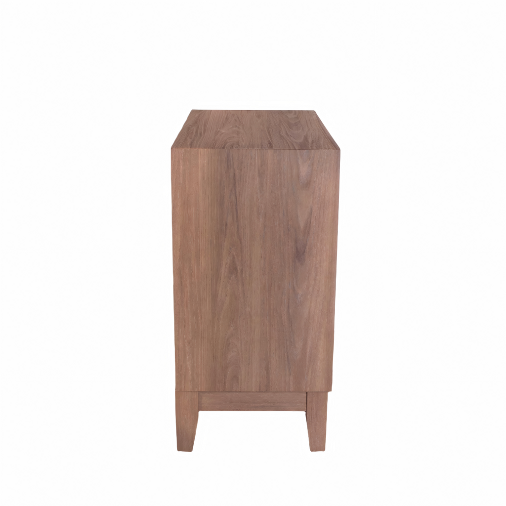 Mid-Century Boho Sideboard Buffet with Doors & Shelves: Default
