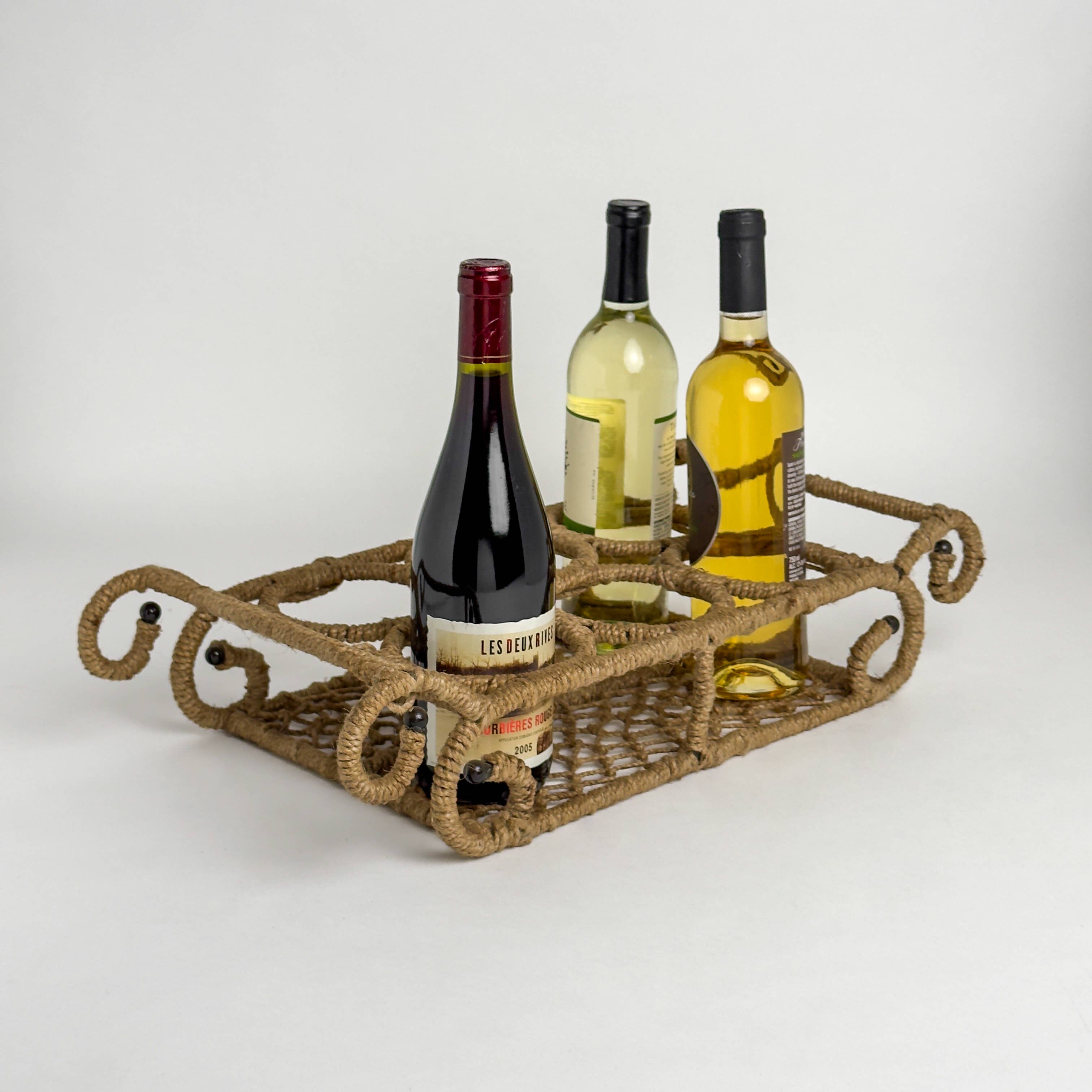 Iron Jute 6-Bottle Stand, 3
