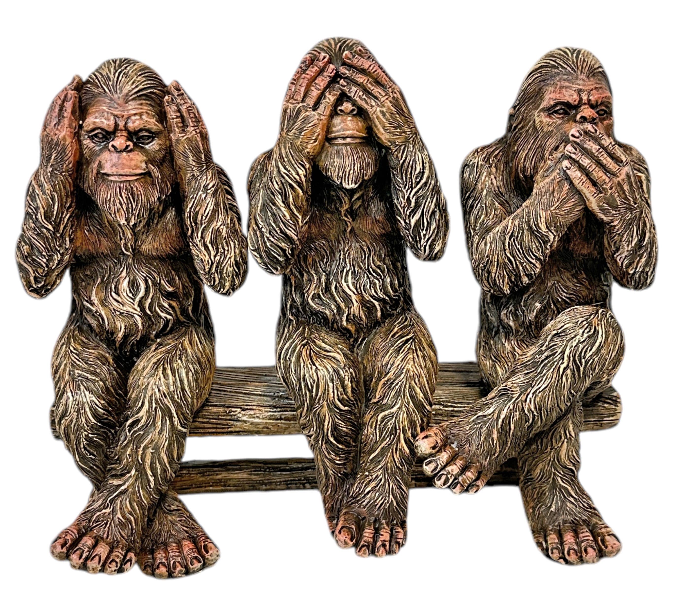 Bigfoot See No Evil, Hear No Evil, Speak No Evil Figurine