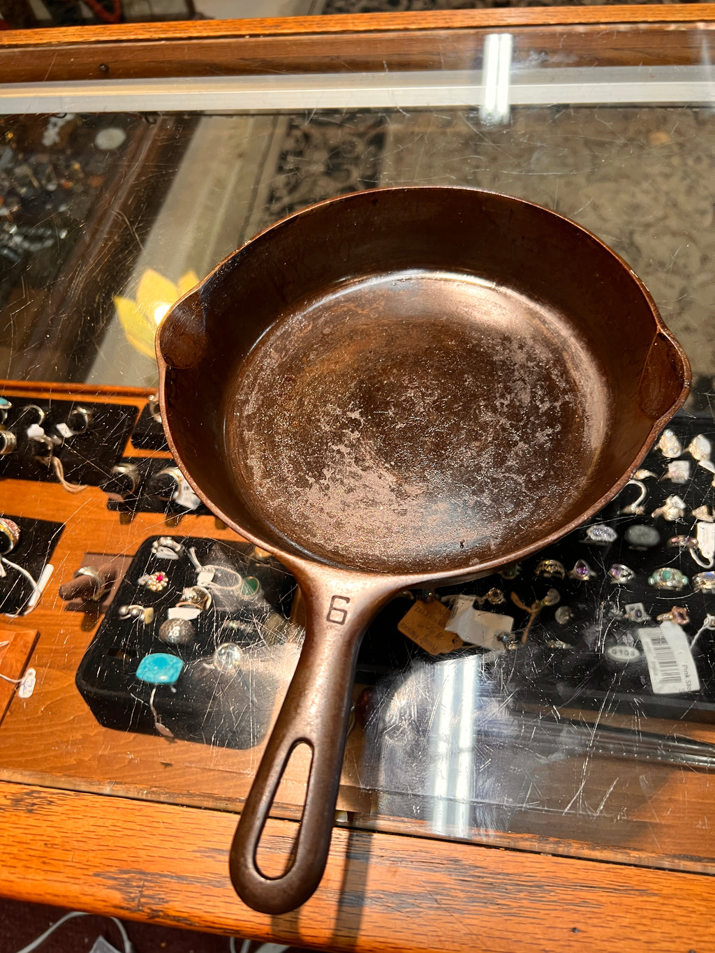 Griswold No. 6 Cast Iron Skillet with Large Block Logo, Pattern 699 F