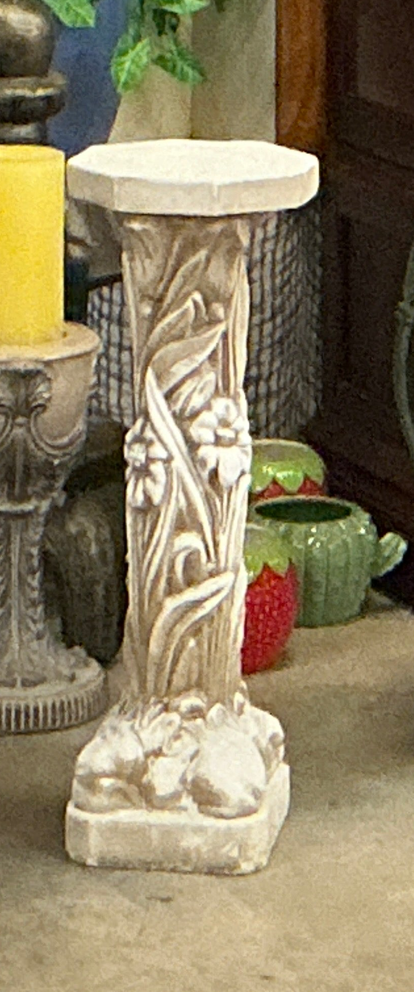 Plaster Pedastal Plant Stand