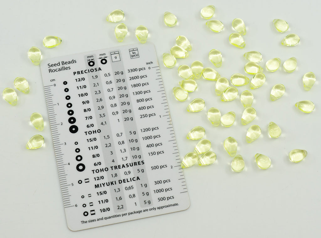 Teardrop Czech Glass Beads, Glow Under Blacklight Transparent Yellow (80130) Uranium Glass, Glass, Czech Republic